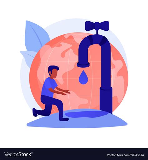 Lack Fresh Water Abstract Concept Royalty Free Vector Image