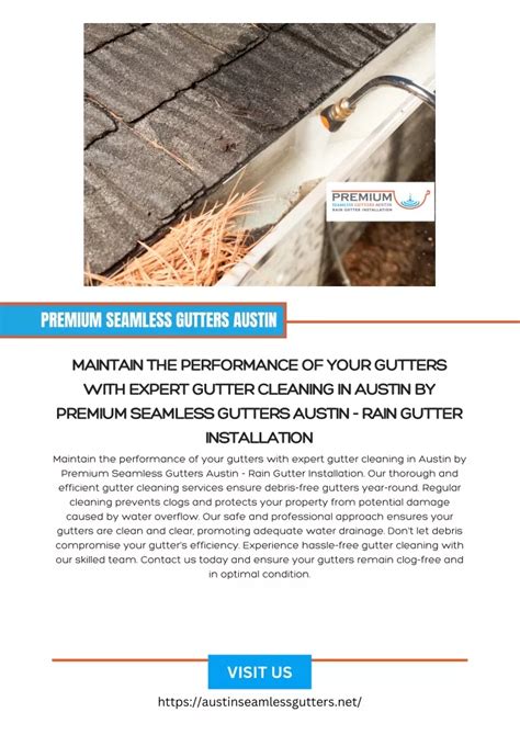 Ppt Maintain The Performance Of Your Gutters With Expert Gutter Cleaning In Austin By Premium