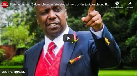 Baringo senator Gideon Moi congratulates winners of the just concluded ...