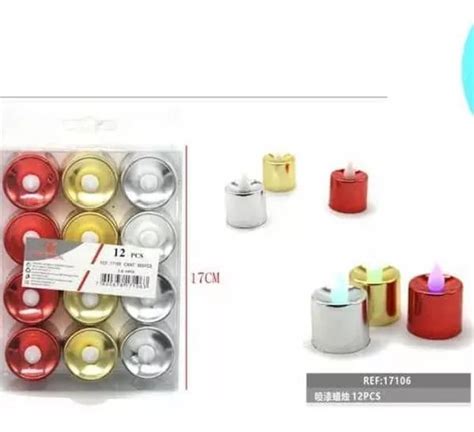 Velas Led A Pila Set De Color Surtido Metalizado Cuotas Sin Inter S