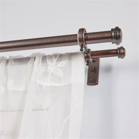 Allen Roth Double Rod In To Oil Rubbed Bronze Steel Curtain The