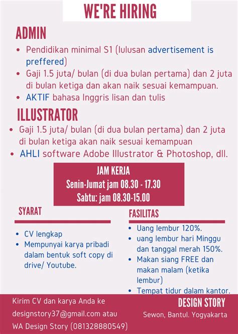 Lowongan Kerja Admin Illustrator Di Design Story Lokerjogja Id