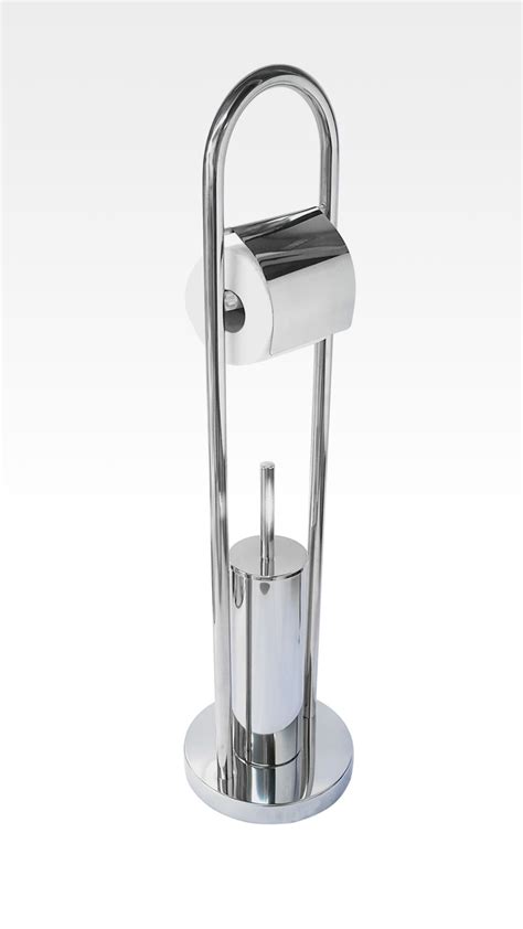 Стойка с держателем туалетной бумаги и ершом нержавеющая сталь 304 ...