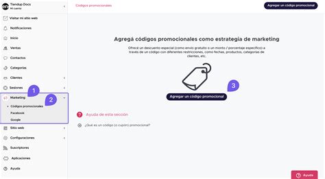 ¿Qué es un código promocional? - Documentación de Tiendup