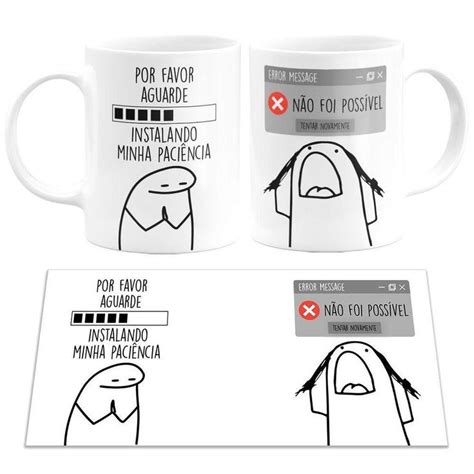 Caneca Flork Bento Por Favor Aguarde Instalando Paci Ncia Memes Mugs