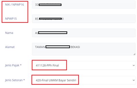 Cara Mudah Buat Kode Billing Pph Final Umkm Di Djp Online Ortax