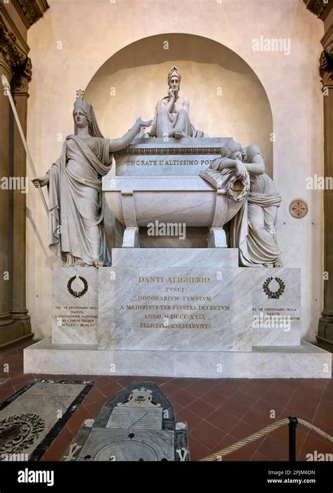 Tomb Of Dante Interior Shot Of Santa Croce Basilica Di Santa Croce Di