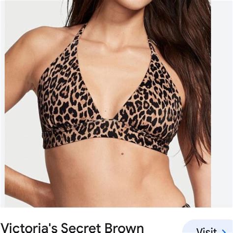Victoria Secret Leopard Print Bikini Topsize XL Depop