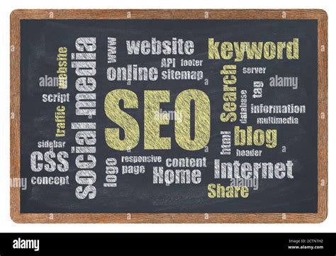 SEO Word Cloud Stock Photo Alamy