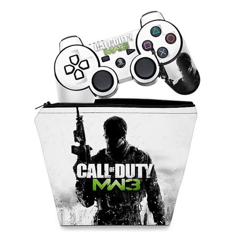 KIT Capa Case E Skin PS3 Controle Modern Warfare Mw3 Pop Arte Skins