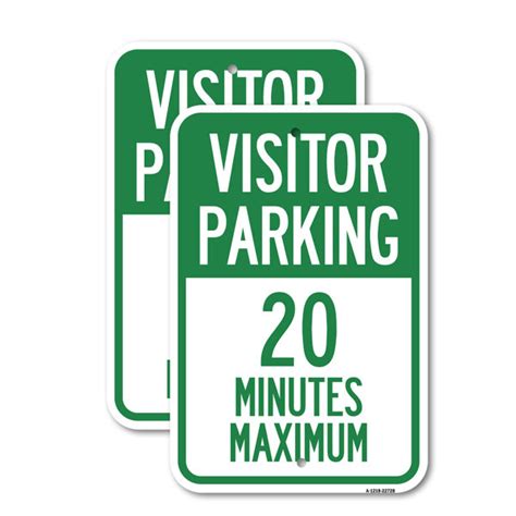 Signmission Visitor Parking Sign Visitor Parking Minutes Aluminum