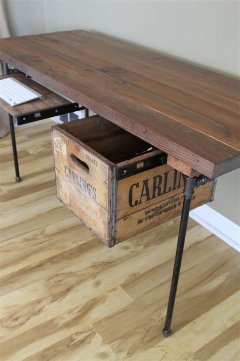 Whimsical Reclaimed Wood Desk Office Desk Shown With Wood Etsy