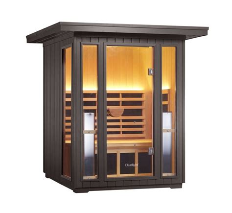 Clearlight Sanctuary Outdoor Infrared Sauna Person In Infrared