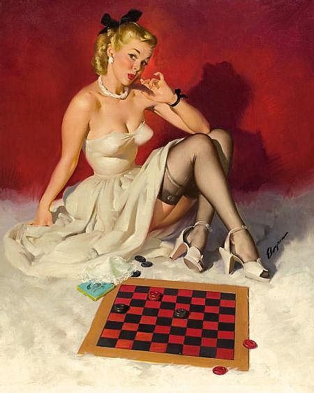 Sold Price Gil Elvgren American 1914 1980 Check And Double