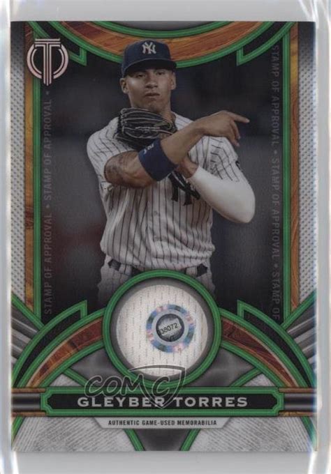 2023 Topps Tribute Stamp Of Approval Relics Green 99 Gleyber Torres