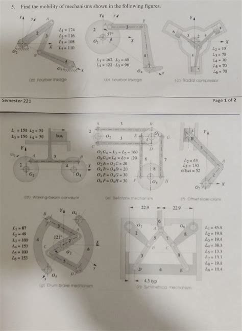 Solved Find The Mobility Of Mechanisms Shown In The Chegg