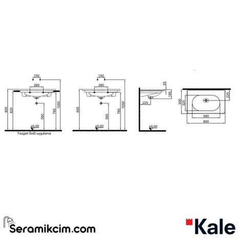 Seramikcim Kale Banyo Zero X Etajerli Lavabo Mat Antrasit