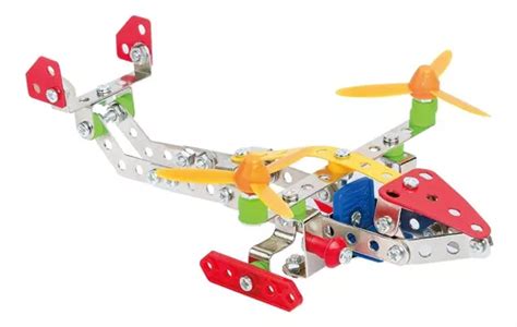 Juego De Construccion Metal Tipo Mecano Helicoptero Meses Sin Intereses