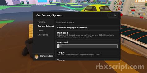 Car Factory Tycoon!: Mod Car, Semi Auto Farm Scripts | RbxScript