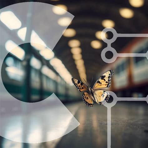 Butterfly In An Empty Train Station Stock Photo Creative Fabrica