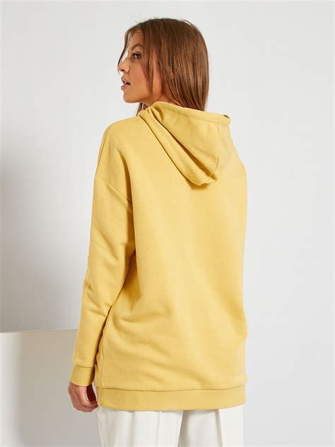 Sweat à capuche oversize jaune Kiabi 12 00