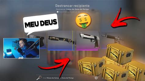 Abri 10x CAIXAS Zona De Perigo No CS GO Ganhei Uma SKIN RARA YouTube