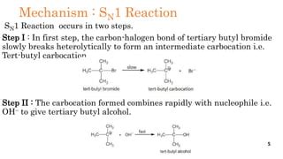 Nucleophilic Substitution reaction (SN1 reaction) | PPT