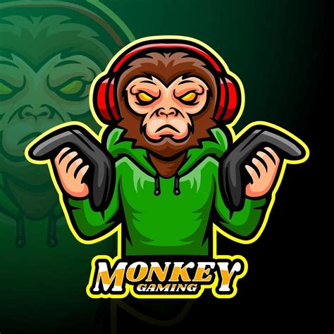 Gaming monkey esport logo design 8075917 Vector Art at Vecteezy