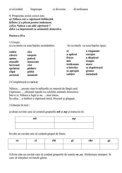 Academiaabc Test De Evaluare Comunicare N Limba Rom N Clasa A Ii A