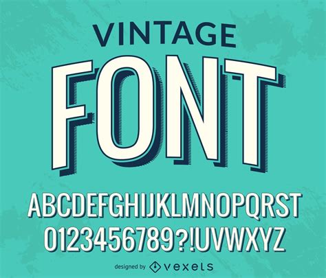 Vintage Font Alphabet Vector Download