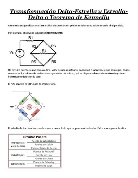 Transformaci N Delta Apuntes Clase Transformaci N Delta Estrella Y