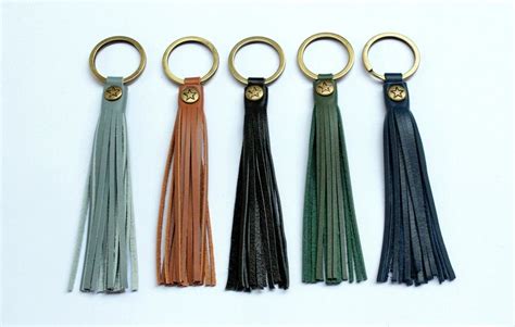 Leather Tassel Keychain