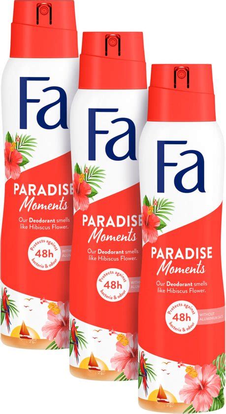 X Fa Deodorant Spray Paradise Moments Ml Bol