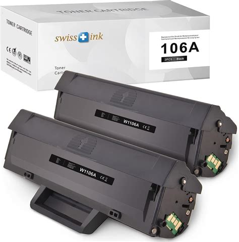 Swiss Ink Compatible Toner Cartridge Replacement For Hp 106a W1106a With Chip For Laser 107a