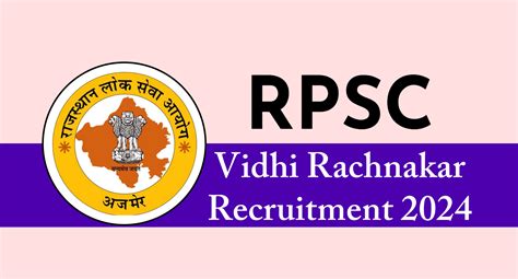 Rpsc Vidhi Rachnakar Recruitment Notification Out