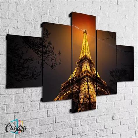 Cuadro Ciudad Paris Torre Eiffel Mosaico Moderno Poliliptico En Venta