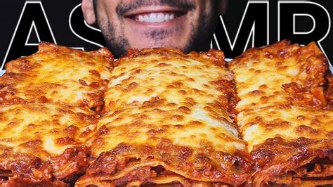 ASMR CHEESY LASAGNA BOLOGNESE EATING SOUNDS NO TALKING MUKBANG YouTube