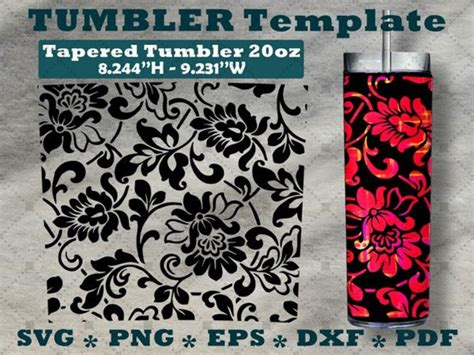 Tumbler Template Svg Oz Skinny Oz Skinnyart Deco Etsy