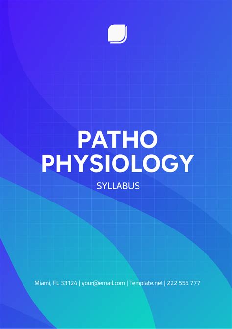 Free Pathophysiology Syllabus Template Edit Online And Download