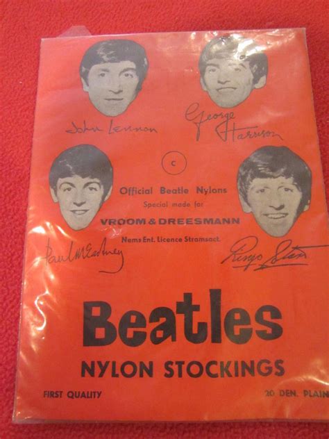 Beatles Original Nylon Stockings 1964 Clothing Memorabilia Nems Sealed Rare 1732121985