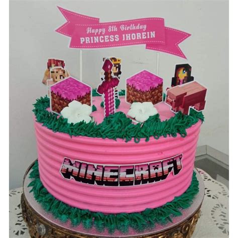 Minecraft Girl Version Cake Topper Shopee Philippines