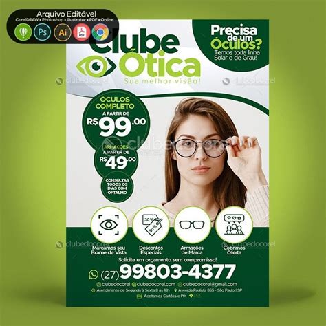 A Green Flyer With An Image Of A Woman Wearing Glasses