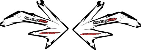 Honda Crf Shroud Decals White Shock