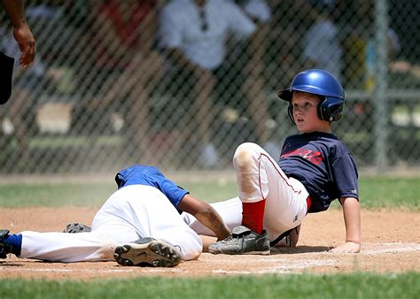 Kids Playing Baseball Outside