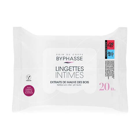 Lingettes intimes Byphasse 20 unités Intimité et épilation