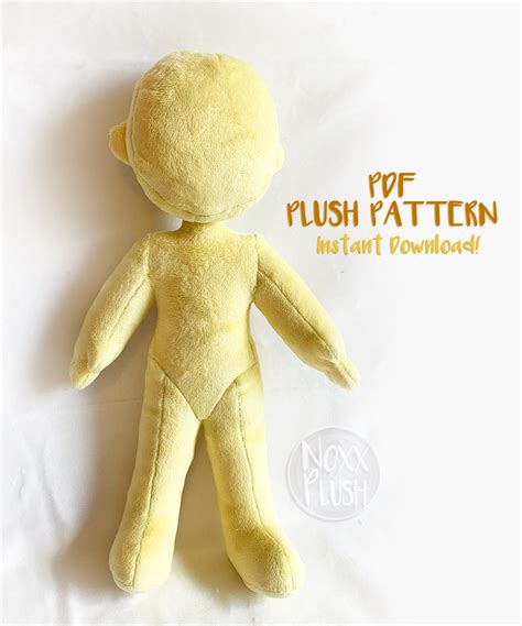 Pdf Human Plush Pattern Now With Embroidery By Noxxplush On Deviantart Plush Pattern Sewing