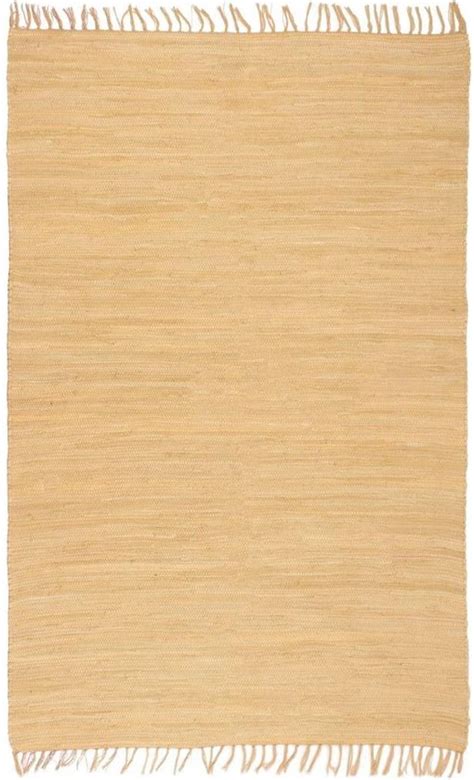 Vloerkleed Chindi Handgeweven X Cm Katoen Beige Bol