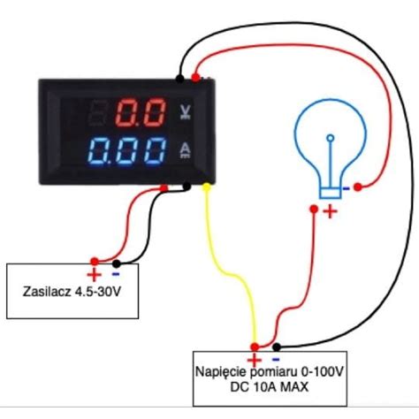 Mikrobot Woltomierz Amperomierz V A Dc Led