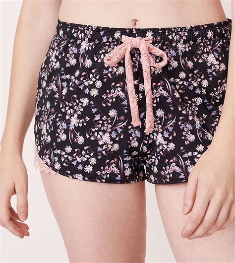 Buy La Vie En Rose Recycled Fibers Lace Trim Short In Black Thstreet