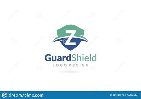 Shield Letter Z Logo Design Template Stock Vector Illustration Of